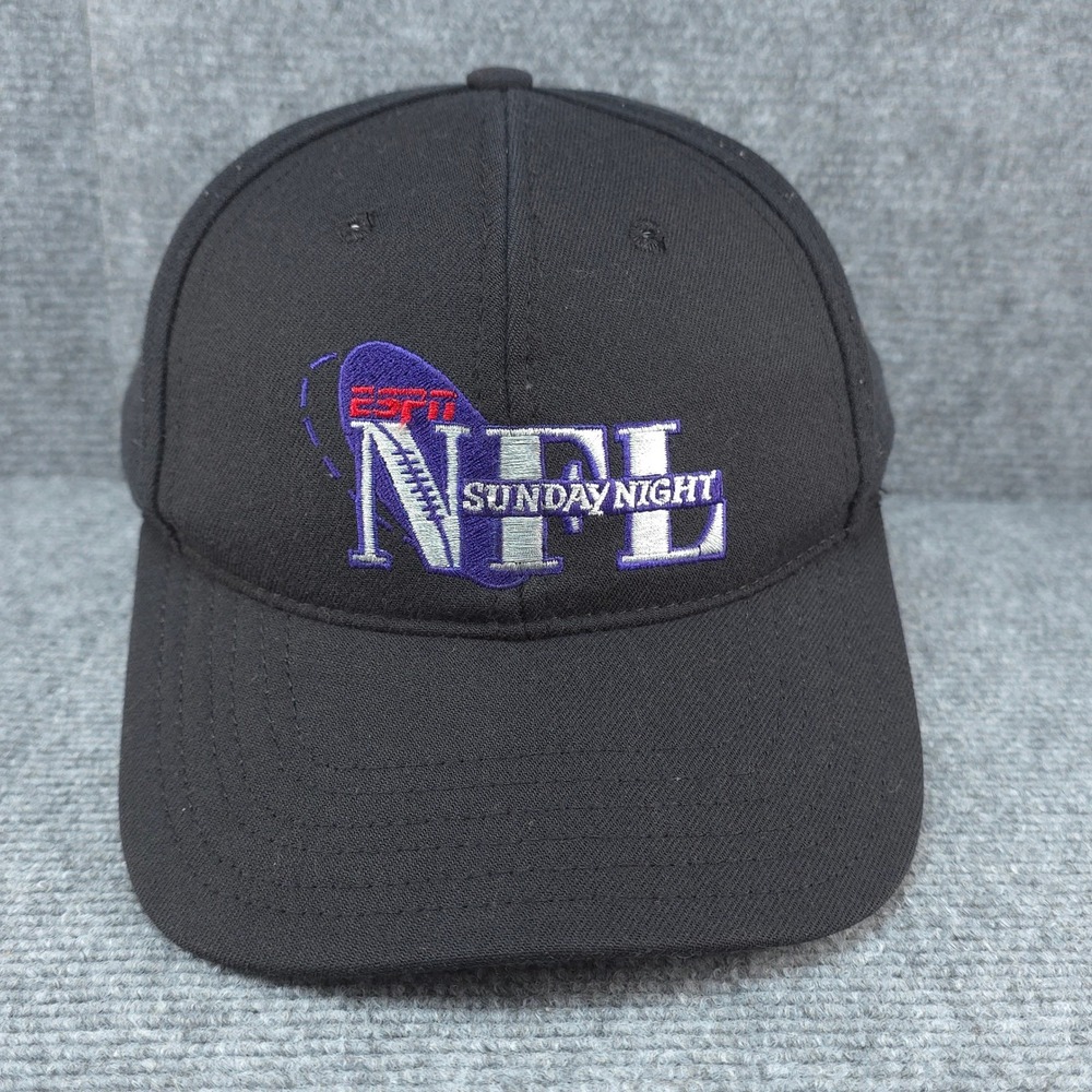 Vintage ESPN NFL Sunday Night Hat Cap Mens Snapback Black Football Sport Promo
